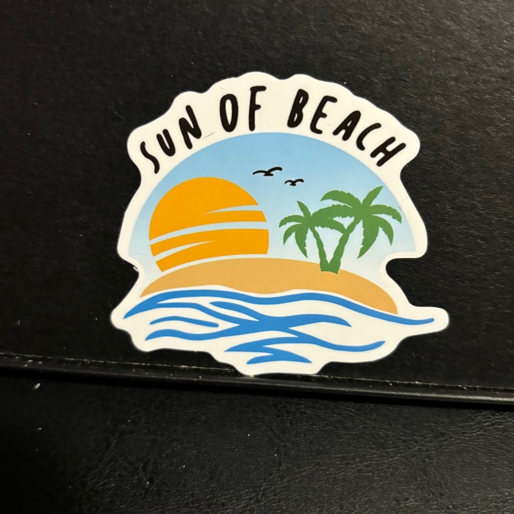 SUN OF BEACH FUNNY STICKER